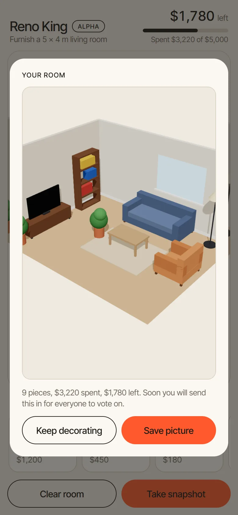 Reno King: Snap your finished room